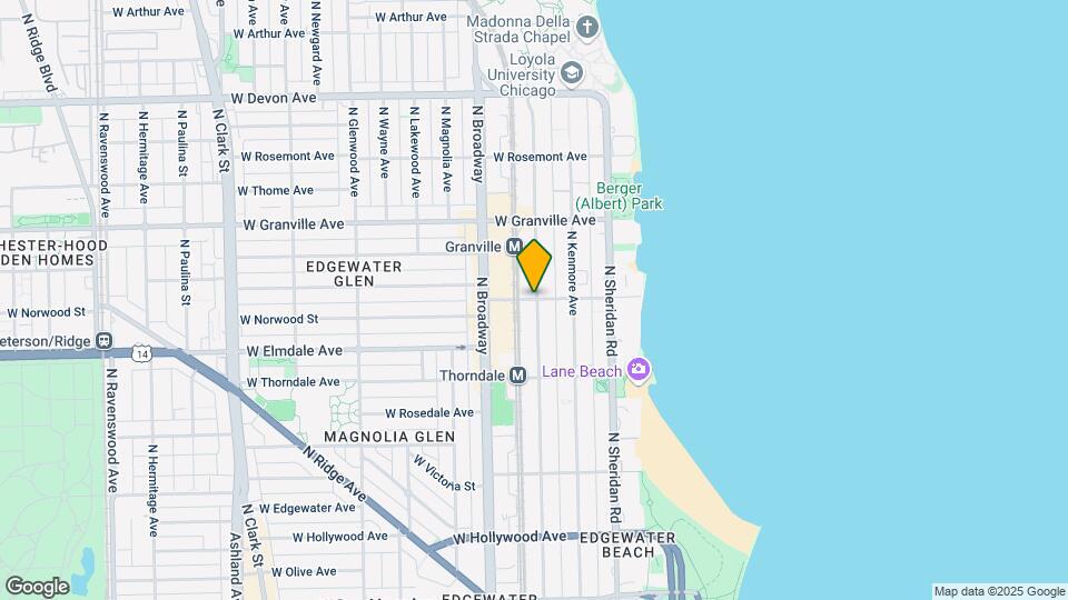 1104 W Glenlake Ave-Unit -Apt 3SRE Mapa y Detalles de la Ubicación
