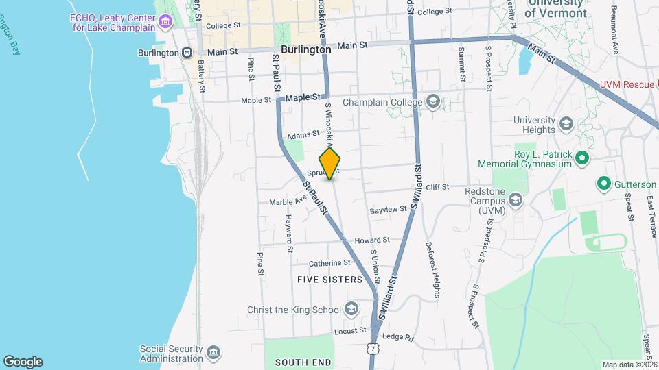 351 S Winooski Ave Map and Location Details