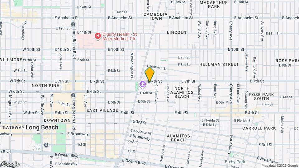 1054 E 7th St Map and Location Details