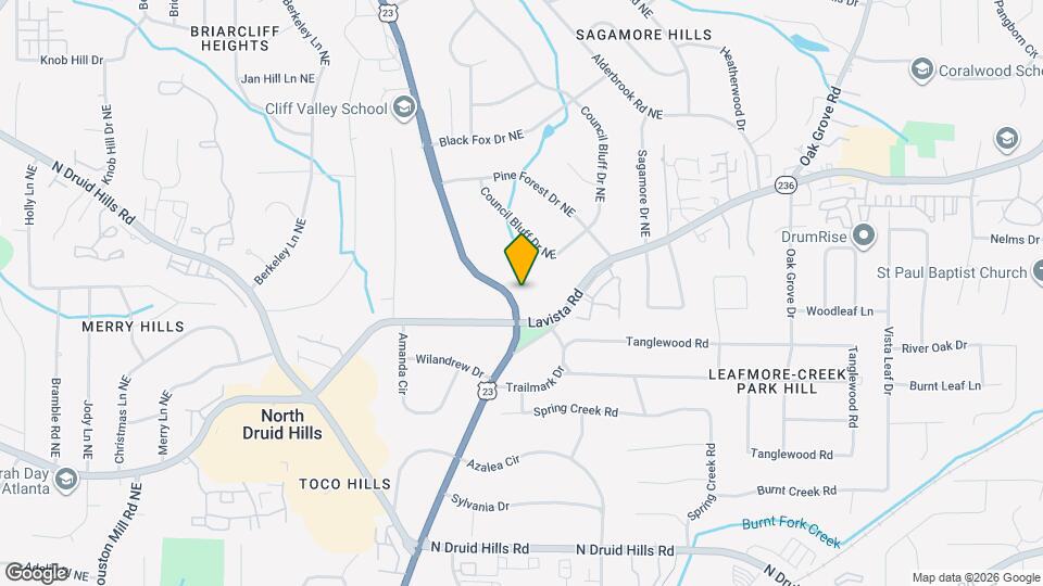 2233 Clairmont Rd Map and Location Details