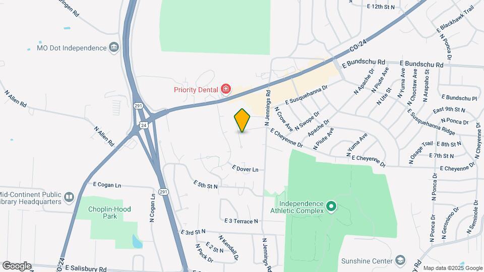 621 N Downey Ct Map and Location Details