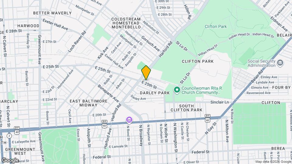 1628 E 25th St Map and Location Details