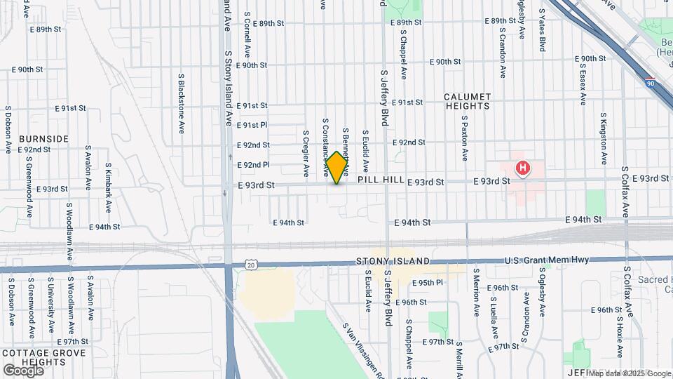 1845 E 93rd St Map and Location Details