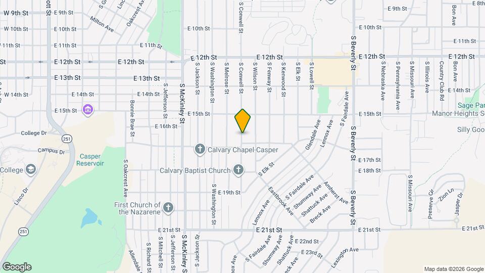 1621 S Conwell St Map and Location Details