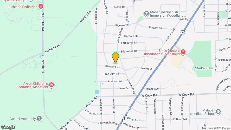 610 Stewart Ln Map and Location Details