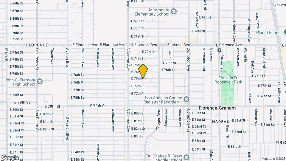 1162 E 76th Pl Map and Location Details