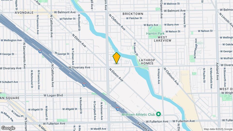 2318 W Diversey Ave, Unit 2nd Floor Map and Location Details