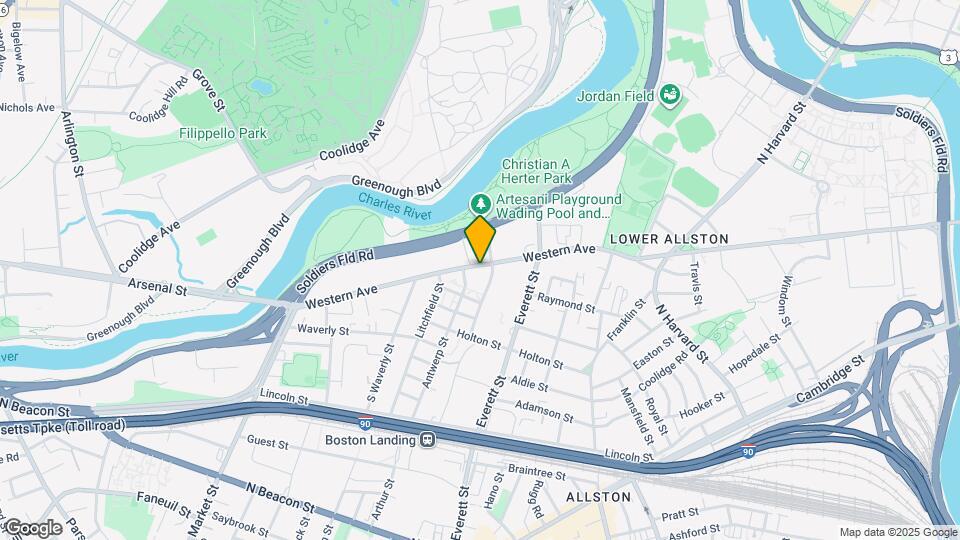 384 Western Ave Map and Location Details