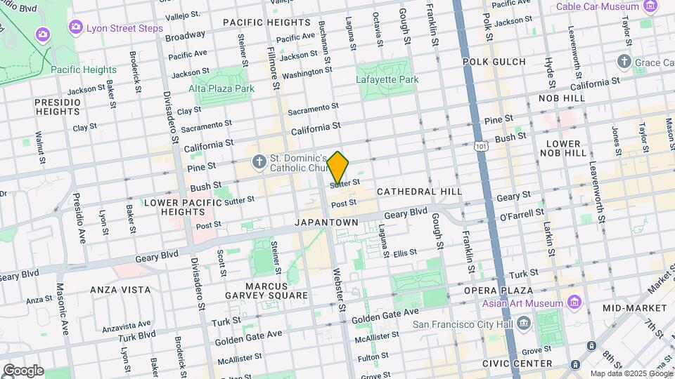 1813-1817 Sutter St Mapa y Detalles de la Ubicación