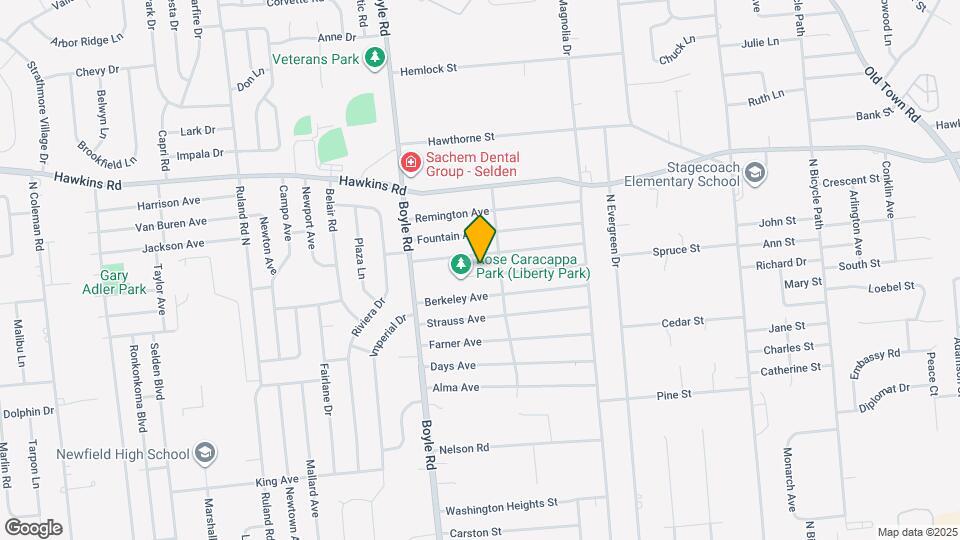 109 Franklin Ave Map and Location Details