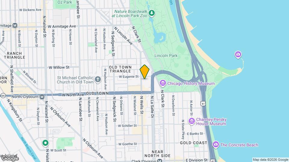 1645 N Wells St Map and Location Details