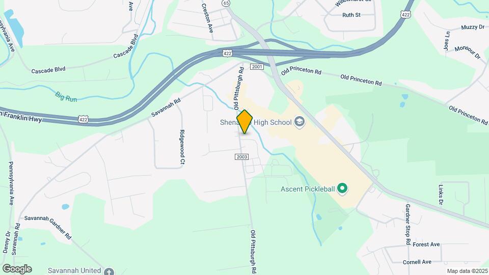 2525 Old Pittsburgh Rd Map and Location Details