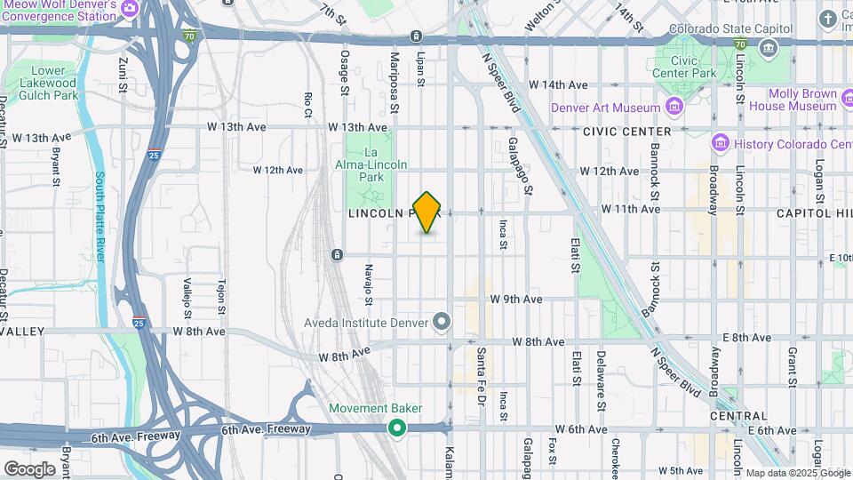1024 Lipan St Map and Location Details