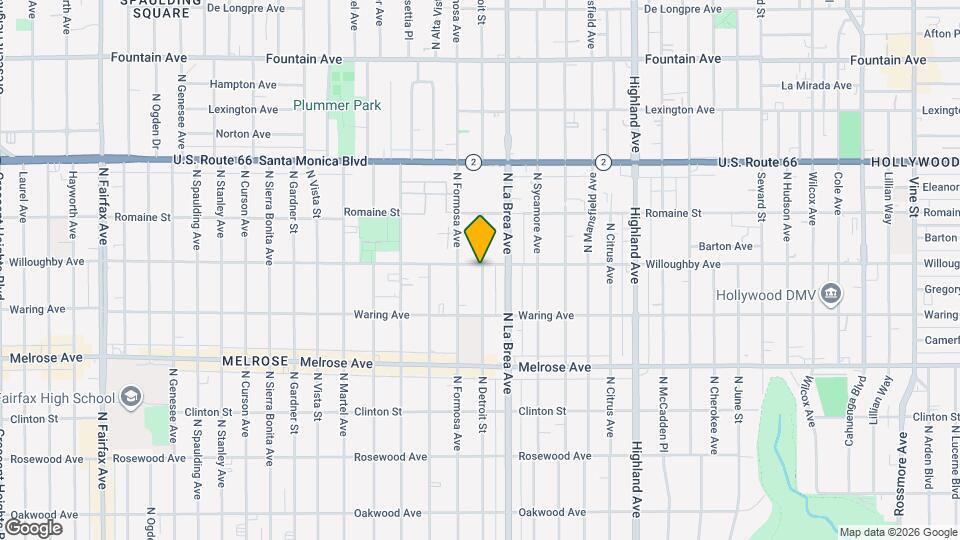 7150 W Willoughby Ave Map and Location Details