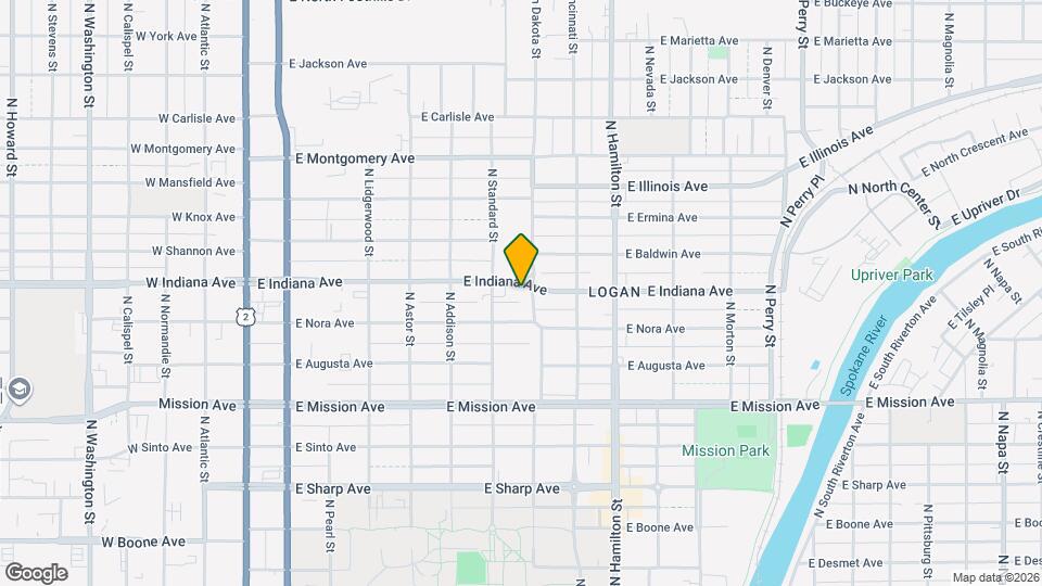 624 E Indiana Ave Map and Location Details