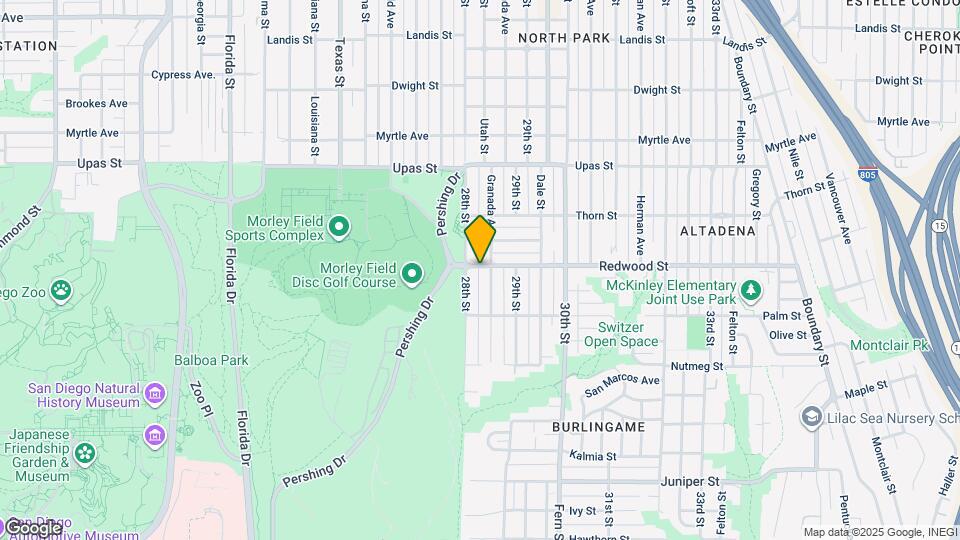 2825 Redwood St Map and Location Details