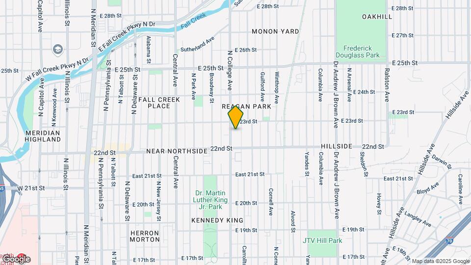 2239 N College Ave Map and Location Details