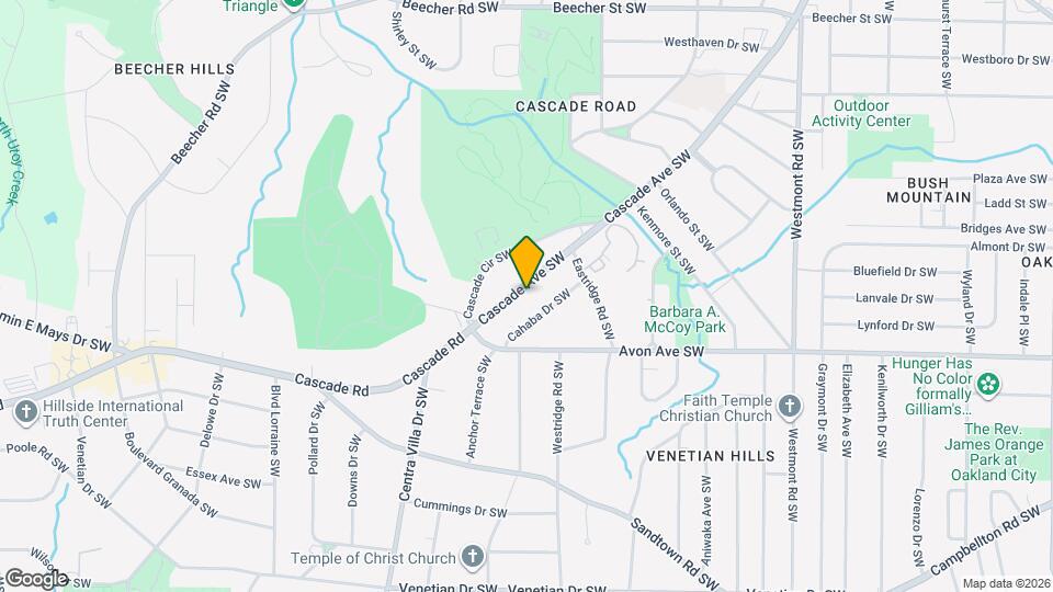 1128 Cascade Rd SW, Unit A Map and Location Details