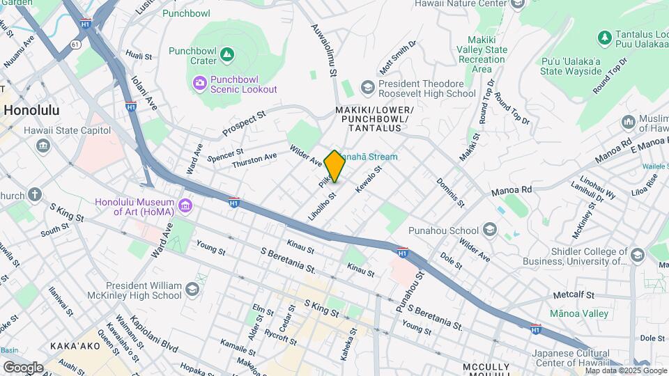 1536 Liholiho St Mapa y Detalles de la Ubicación