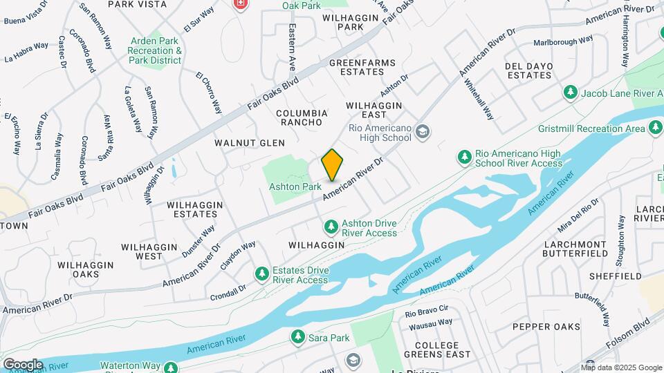 4217 American River Dr Map and Location Details