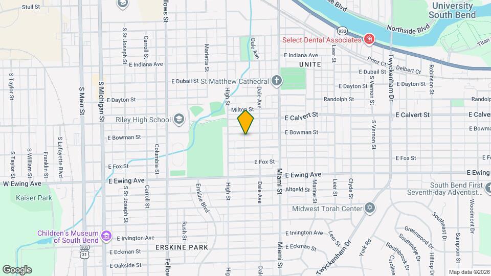 902 E Bowman St Map and Location Details