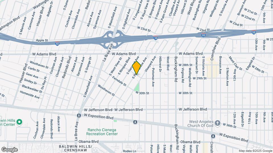 2800 S Palm Grove Ave Map and Location Details
