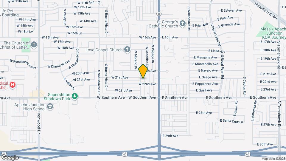 2155 S Apache Dr, Unit 3 Map and Location Details