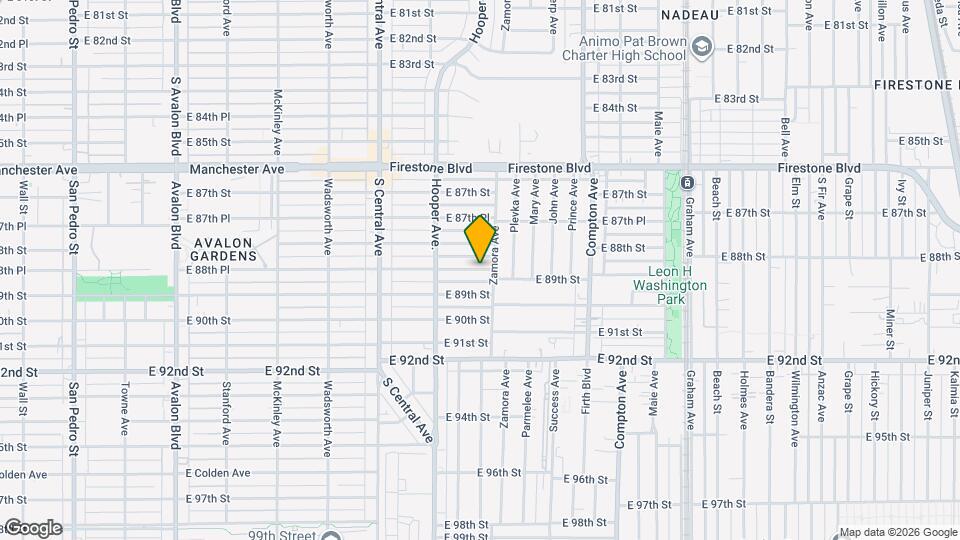 1255 E 88th Pl Mapa y Detalles de la Ubicación