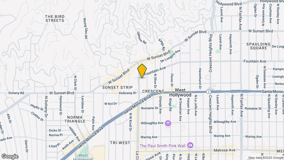 1152 N La Cienega Blvd Map and Location Details