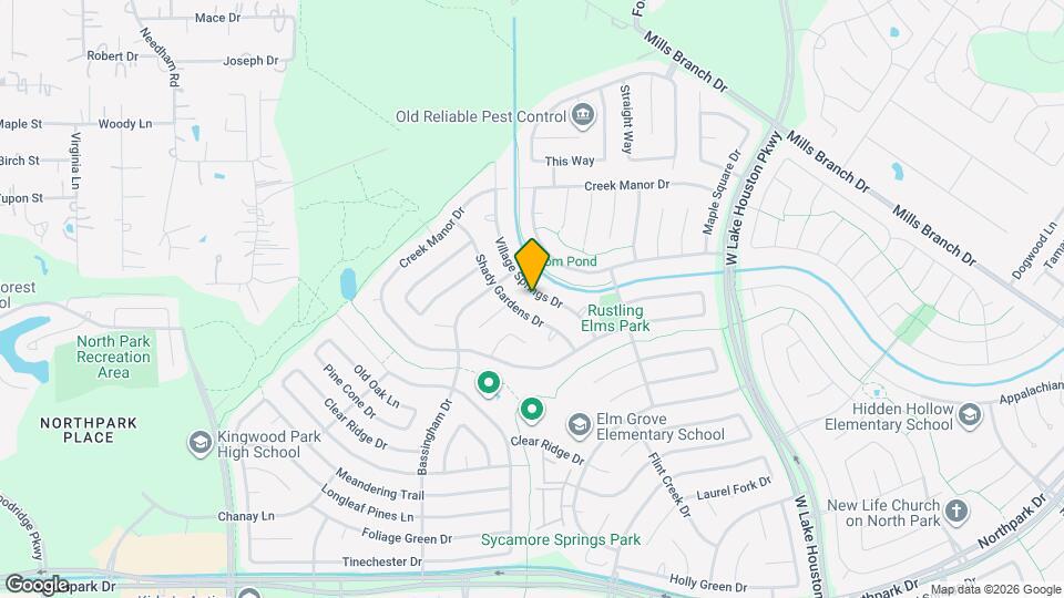 5207 Village Springs Dr Mapa y Detalles de la Ubicación