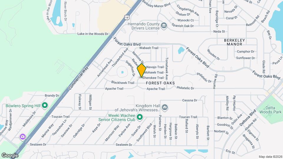 7410 Cherokee Trail Map and Location Details