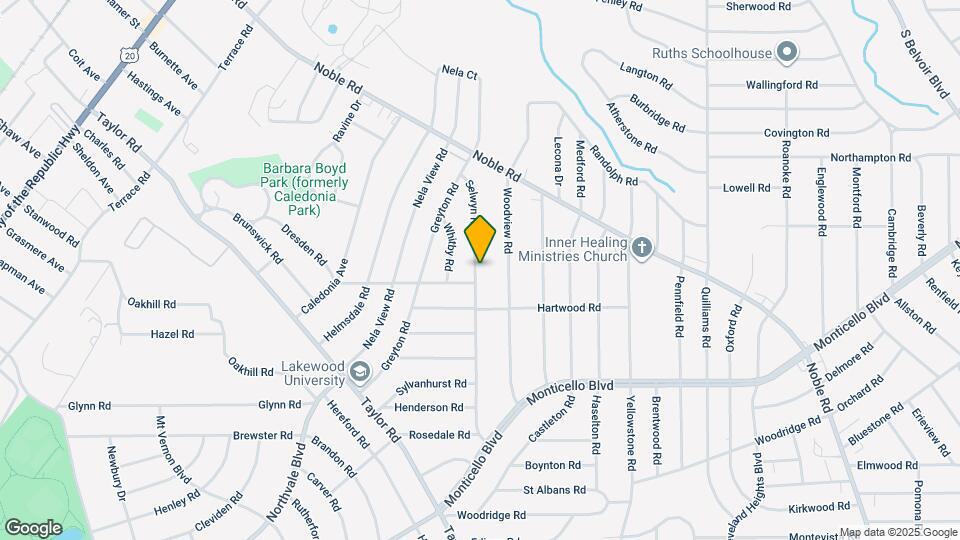963 Selwyn Rd Map and Location Details