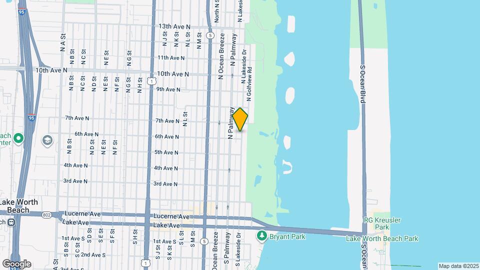 605 N Lakeside Dr-Unit -1 Map and Location Details