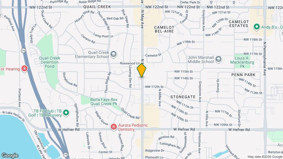 11417 N May Ave Map and Location Details