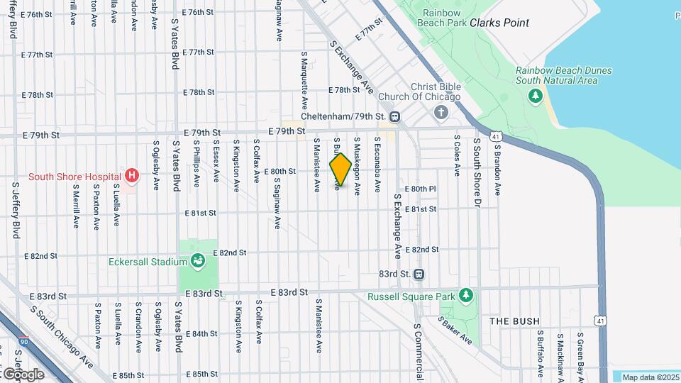 8031 S Burnham Ave Map and Location Details