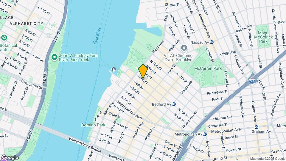 168 Wythe Ave Map and Location Details