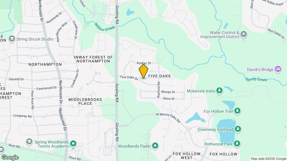 5414 Five Oaks Dr Map and Location Details