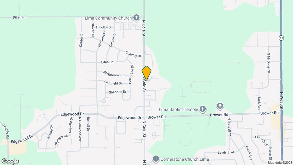 2500 N Cole St, Unit 1 Map and Location Details