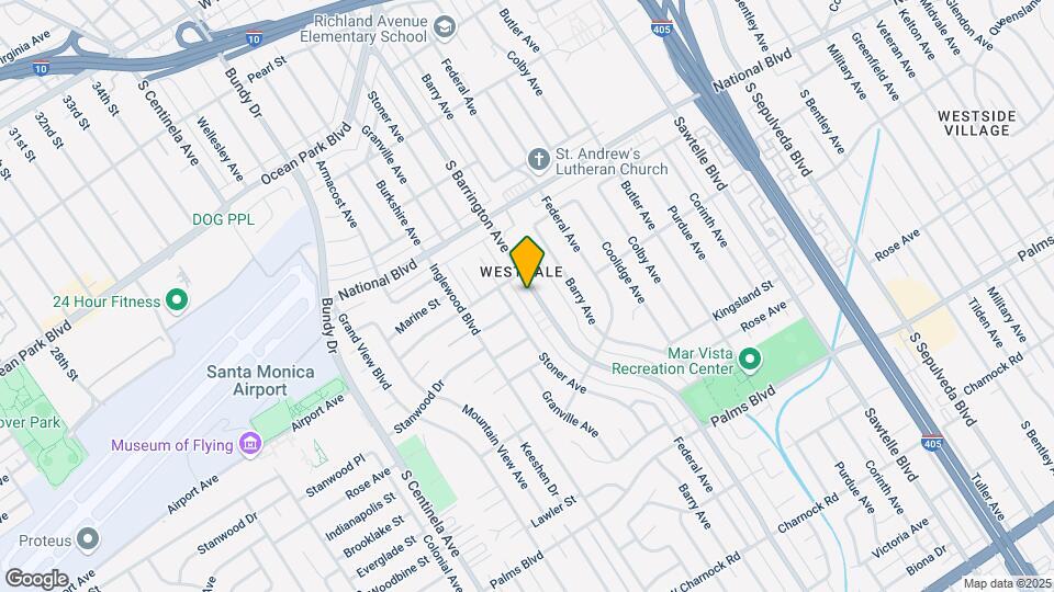 3155 S Barrington Ave, Unit F Mapa y Detalles de la Ubicación