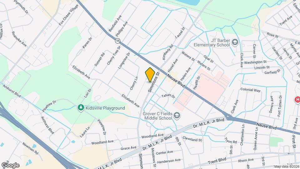 1107 Simmons St Map and Location Details