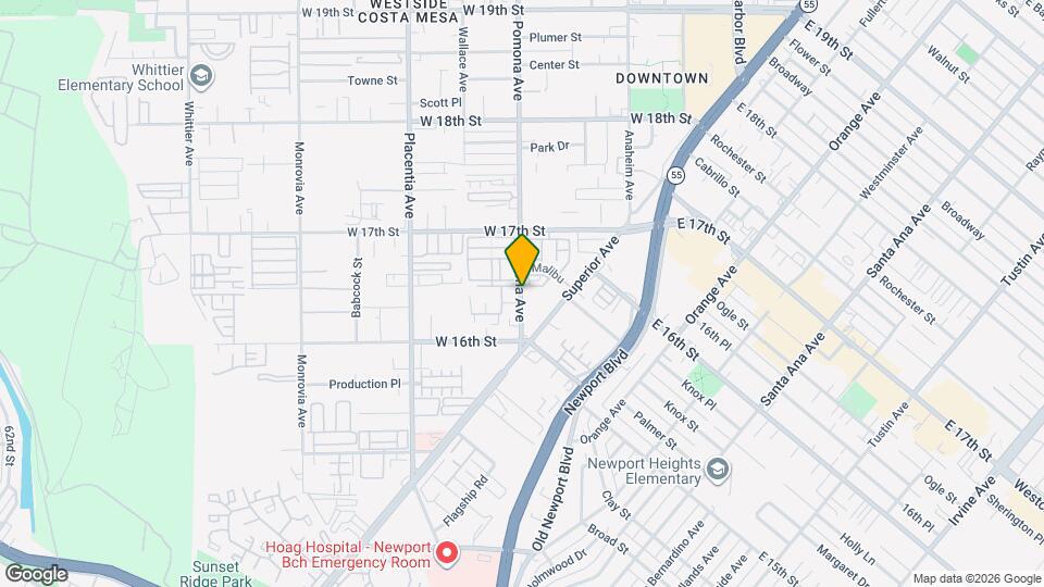 1650 Pomona Ave Map and Location Details