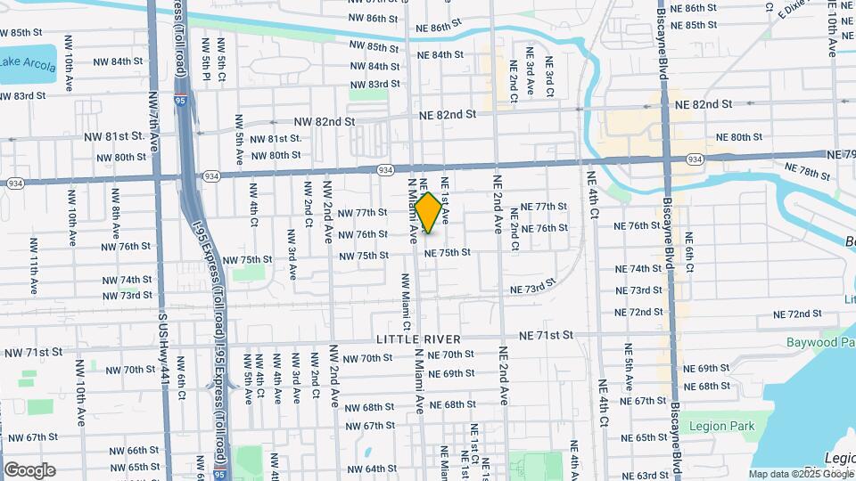 7525 NE Miami Ct Map and Location Details
