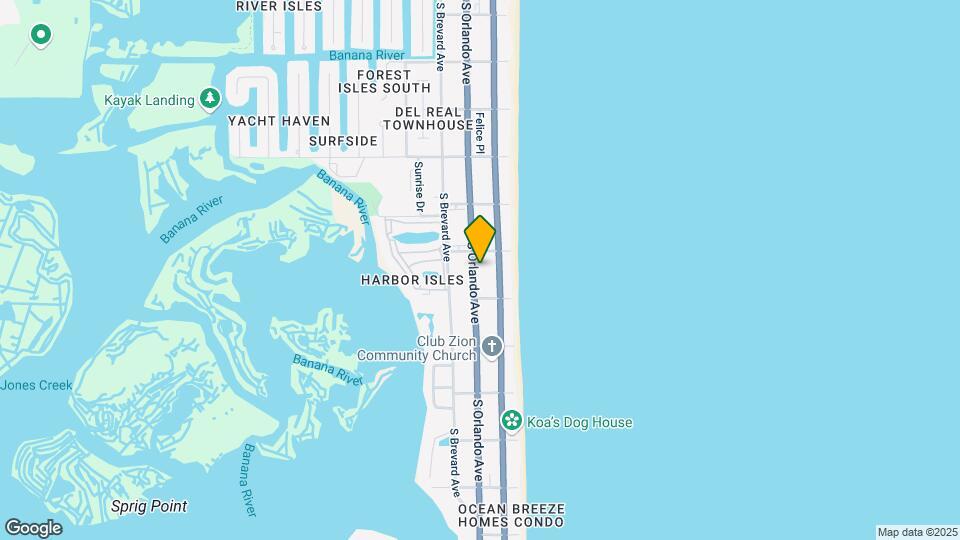 Cocoa Beach Apartments Mapa y Detalles de la Ubicación