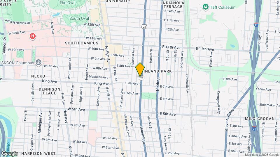 1371 Summit St Map and Location Details