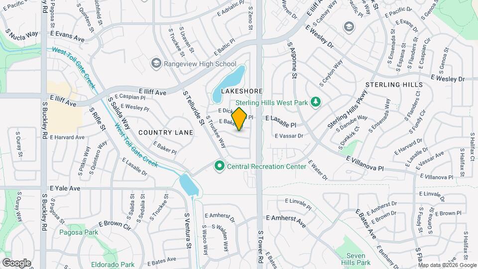 18259 E Harvard Pl Map and Location Details