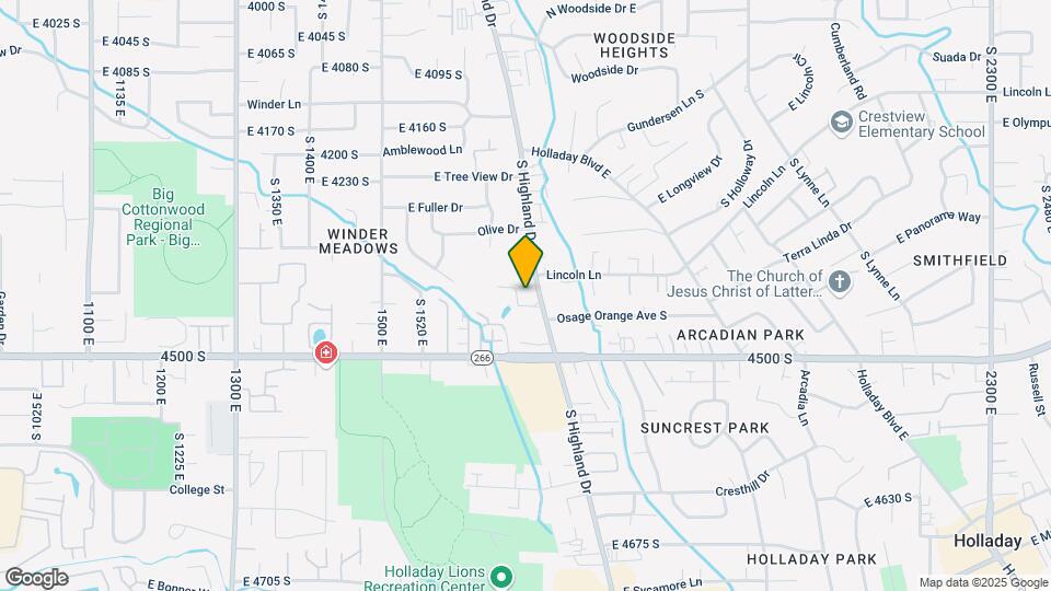 4388 S Highland Dr Map and Location Details