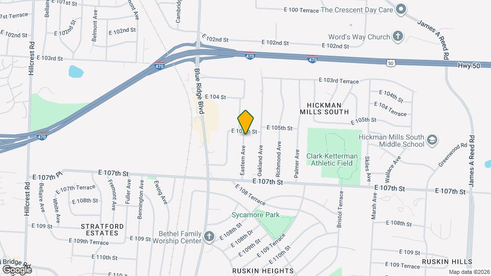 10505 Eastern Ave Map and Location Details