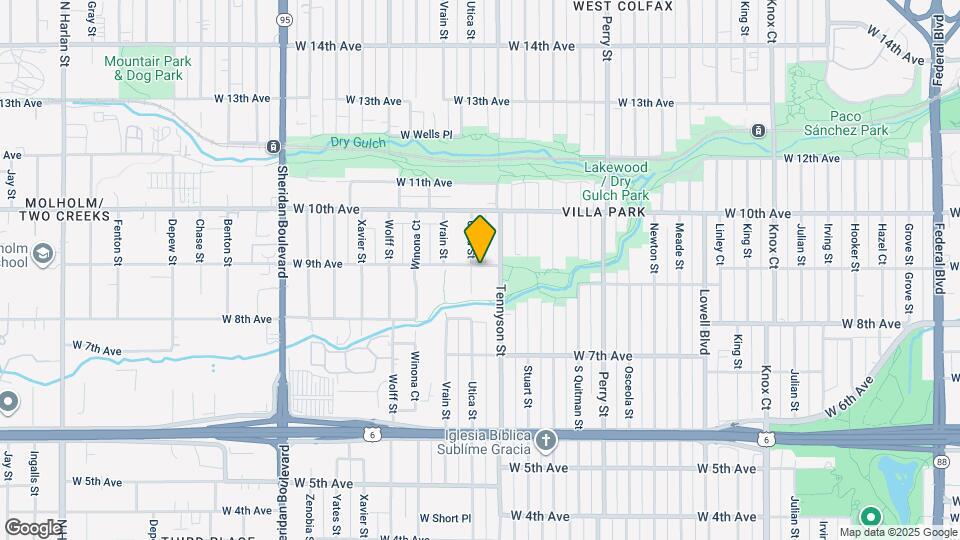 4498 W 9th Ave Map and Location Details