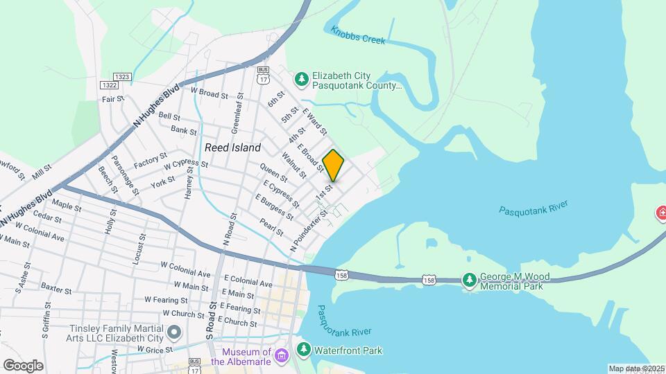 501 E Broad St Map and Location Details