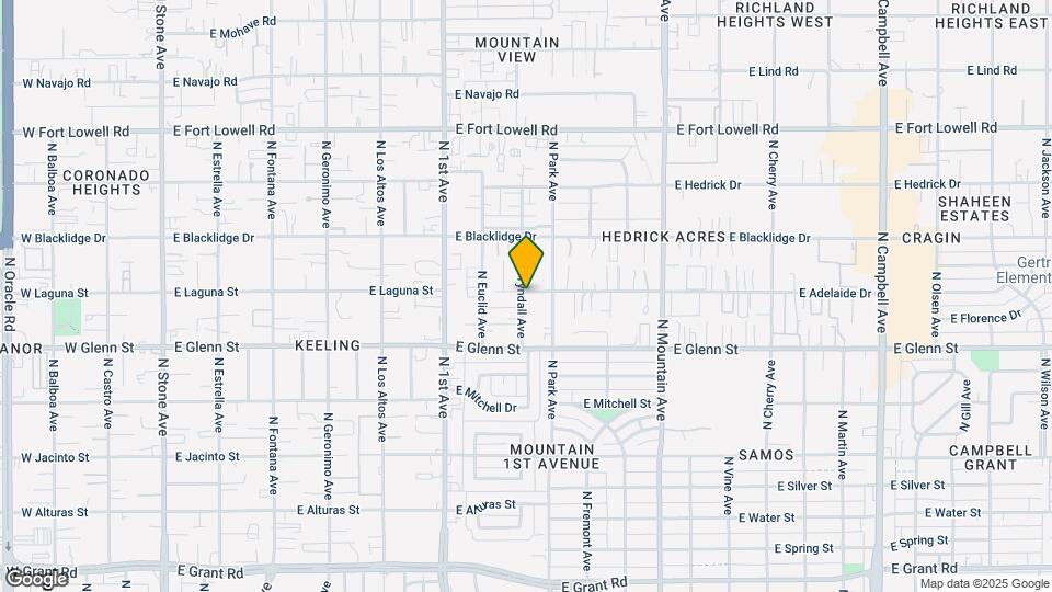 2862 N Tyndall Ave Map and Location Details